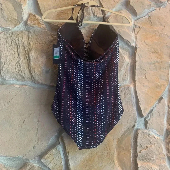 Rachel Roy Navy Multi One Piece Swimsuit - Picture 10 of 10